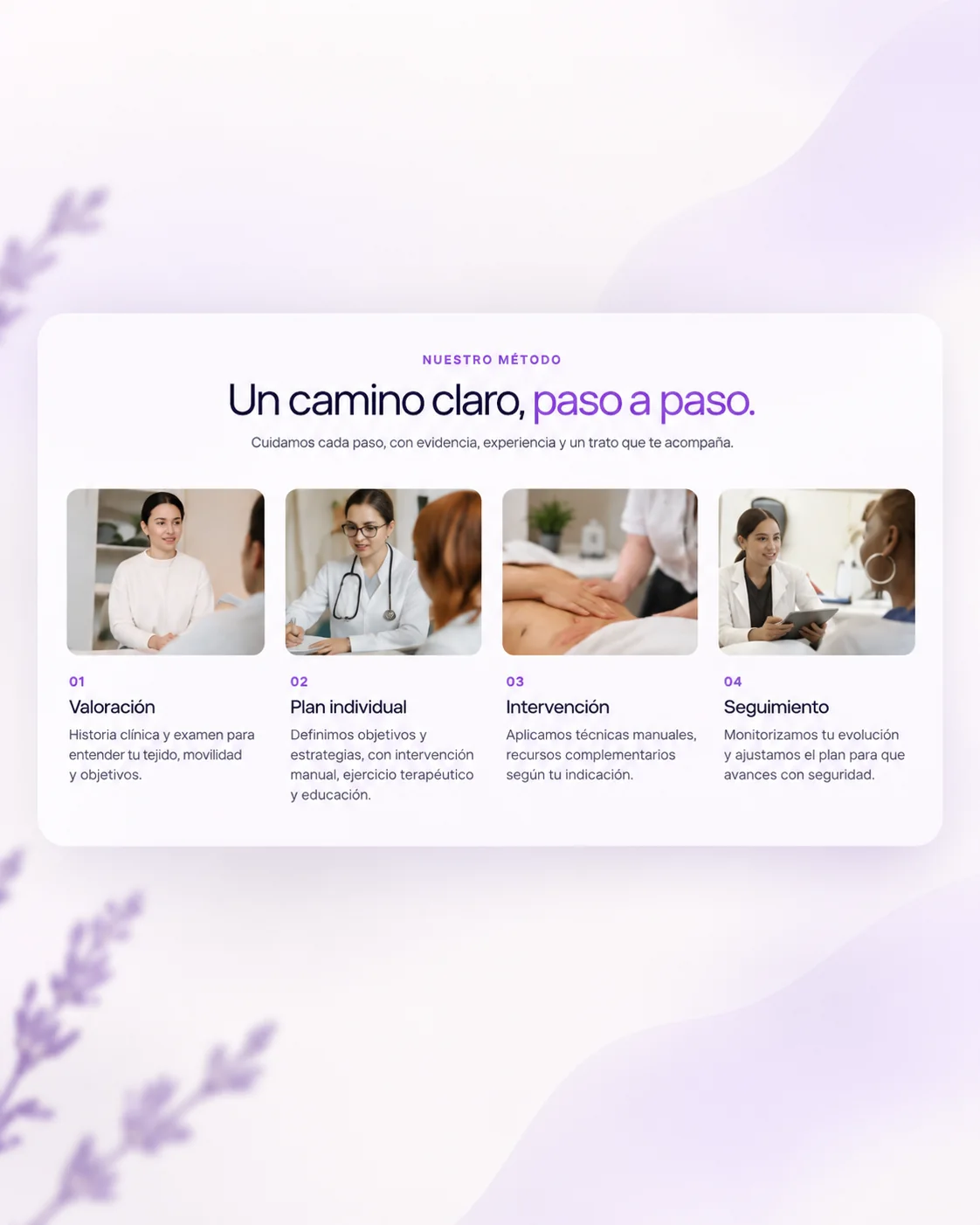 Sección de metodología del sitio Dermafuncional