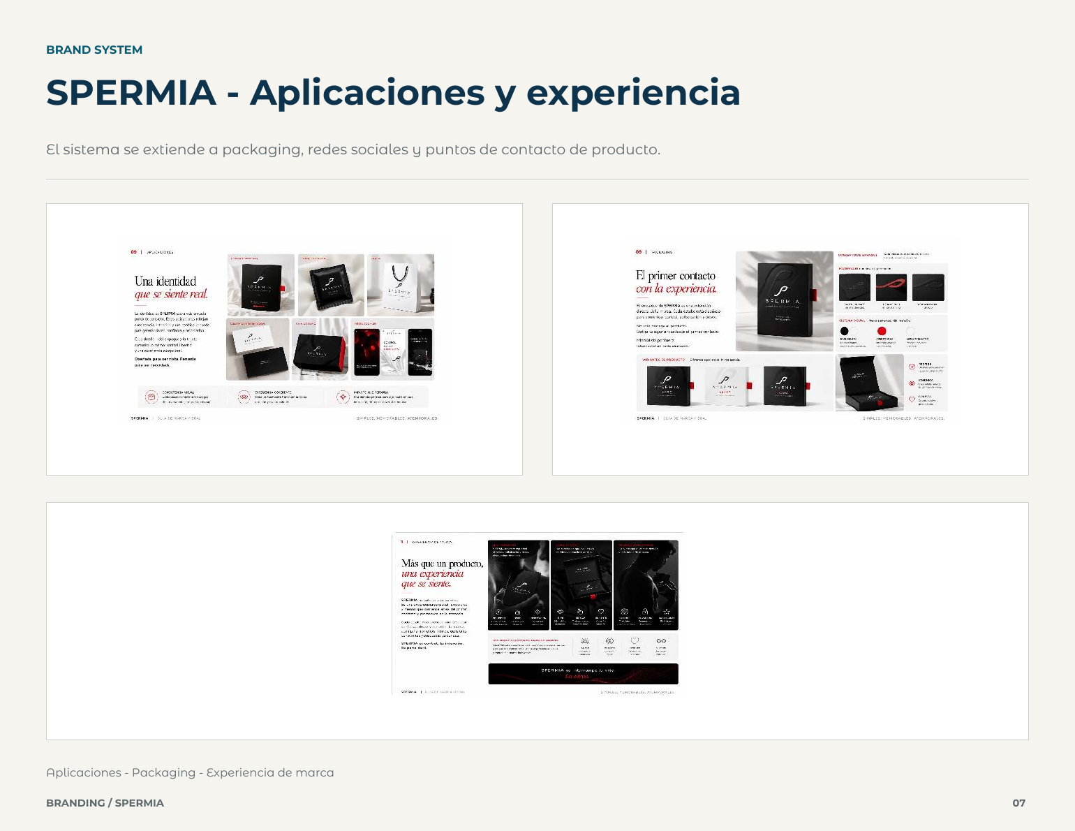 Aplicaciones y packaging de Spermia
