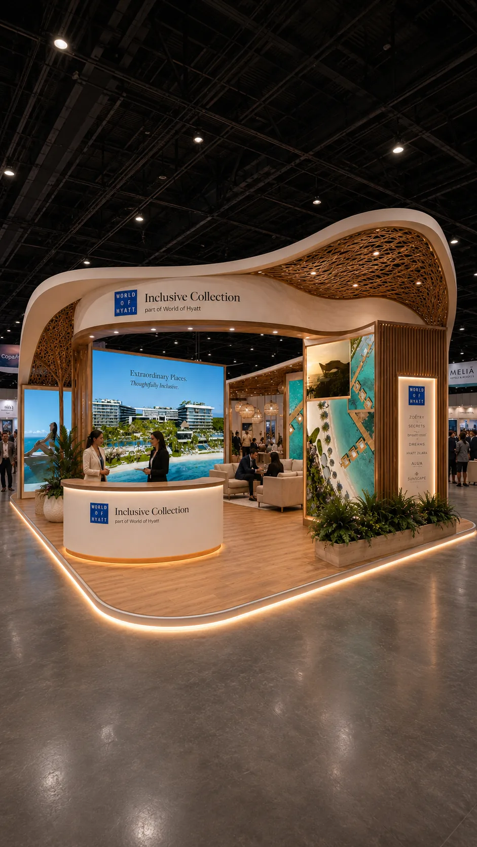 Vista del acceso del stand Inclusive Collection