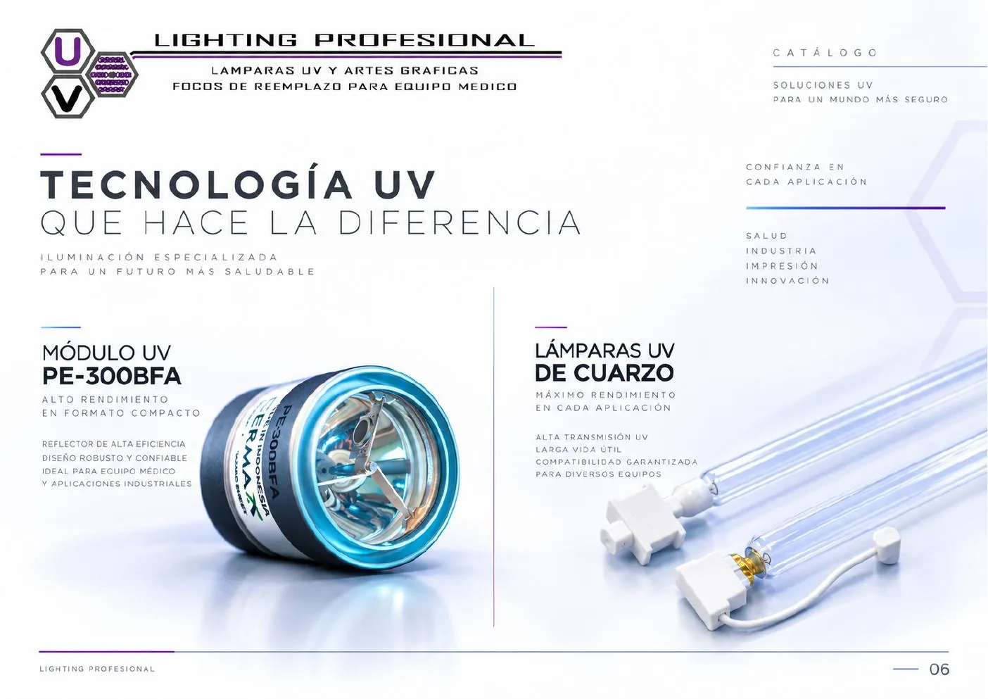 Fotografía de producto realizada para UV Lighting Profesional